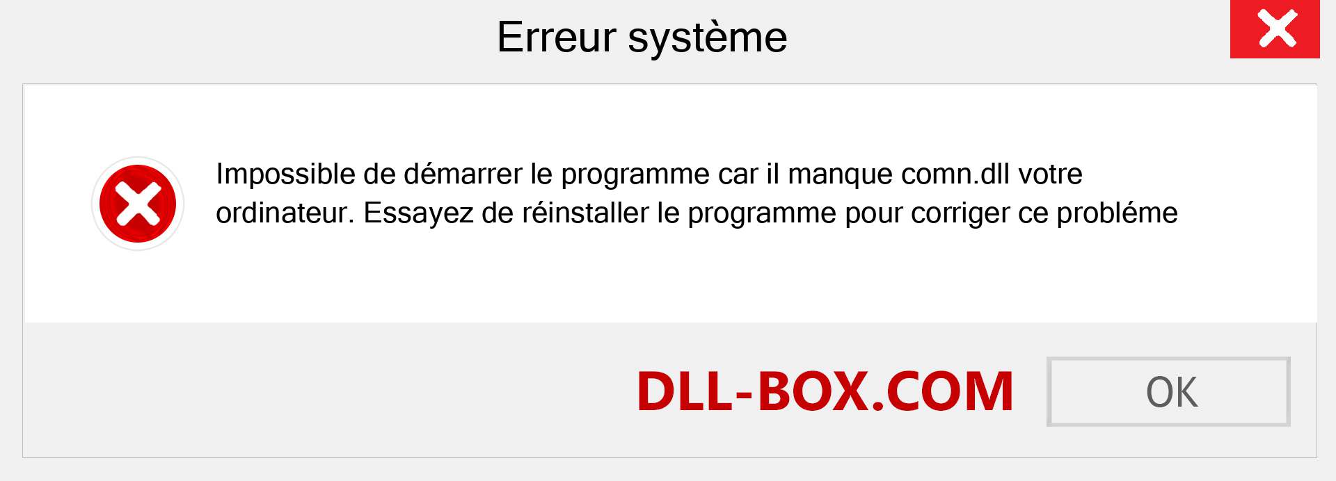 Le fichier comn.dll est manquant ?. Télécharger pour Windows 7, 8, 10 - Correction de l'erreur manquante comn dll sur Windows, photos, images