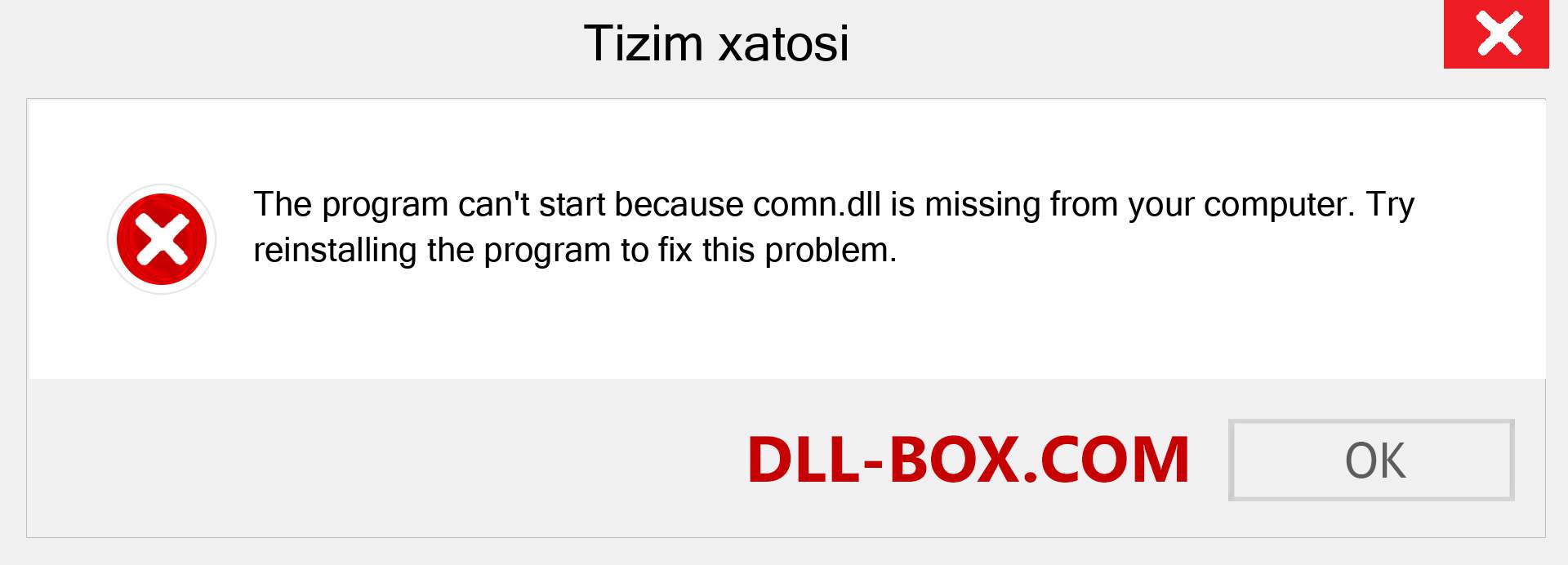 comn.dll fayli yo'qolganmi?. Windows 7, 8, 10 uchun yuklab olish - Windowsda comn dll etishmayotgan xatoni tuzating, rasmlar, rasmlar